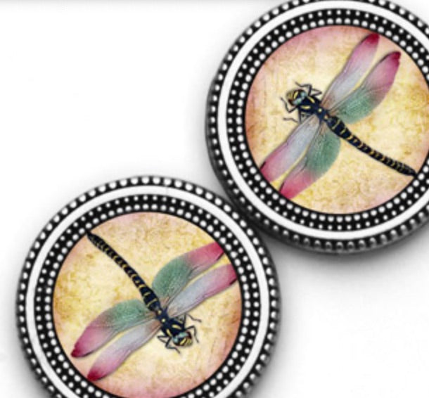 Dragonfly I Print Magnet Button Set