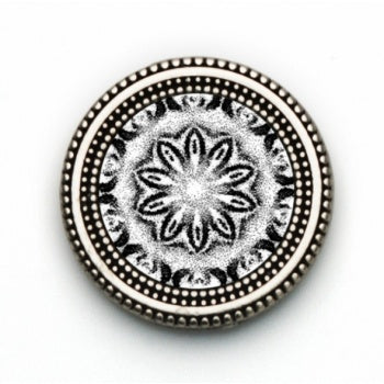 Black & White Mandala I Magnet Button Set