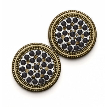 Clear Rhinestone Cluster Silver Magnet Button Set