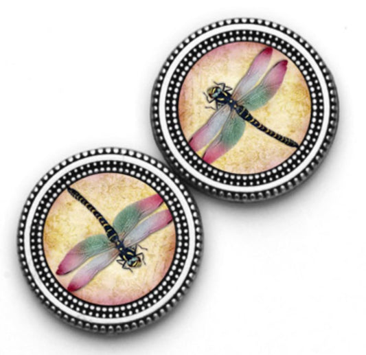 Dragonfly I Print Magnet Button Set