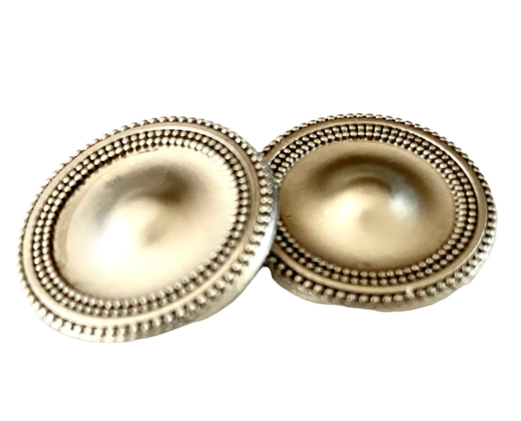 Original Antique Silver Magnet Button Set