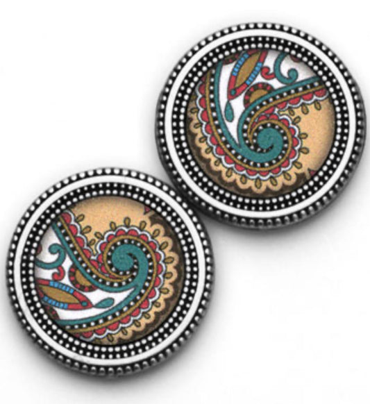 Paisley Magnet Button Set
