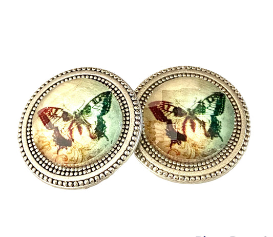 Vintage Butterfly Magnet Button Set