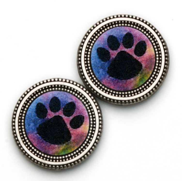 Dog Paw Print Magnet Button Set