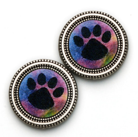 Dog Paw Print Magnet Button Set