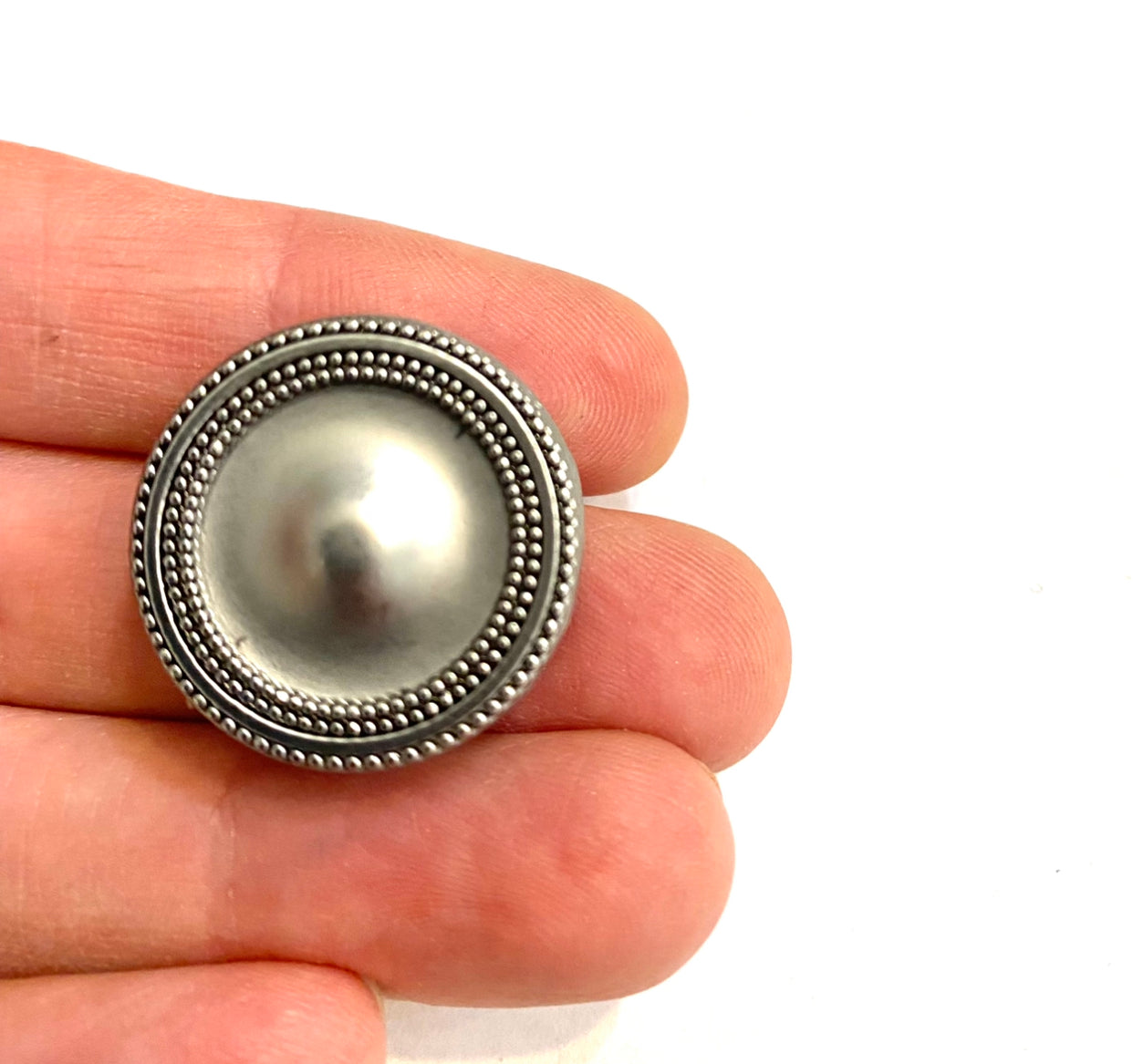 Original Antique Silver Magnet Button Set
