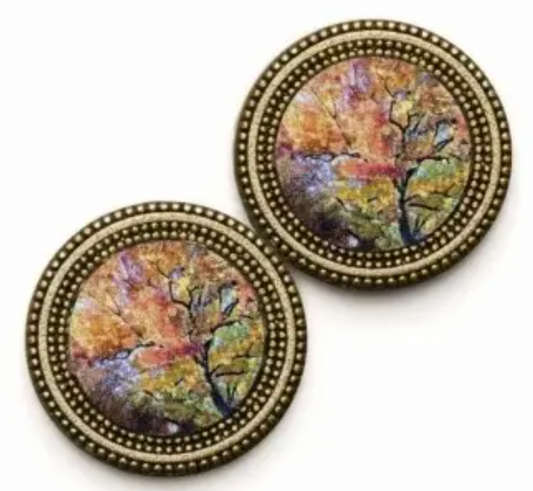 Jules Tree GOLD Print Magnet Button Set