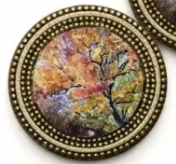 Jules Tree GOLD Print Magnet Button Set