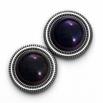 Pearl Low Dome Silver Magnet Button Set