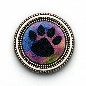 Multi-Color Paw Magnet Button Set