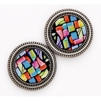 Stained Glass Print Magnet Button Set