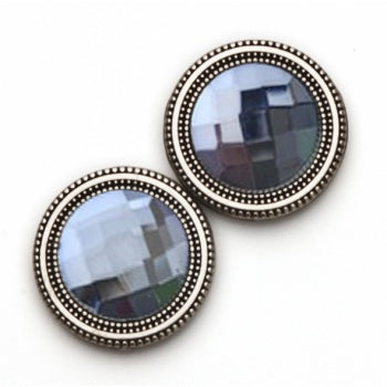 Periwinkle Crystals Magnet Button Set
