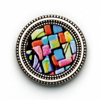 Stained Glass Print Magnet Button Set