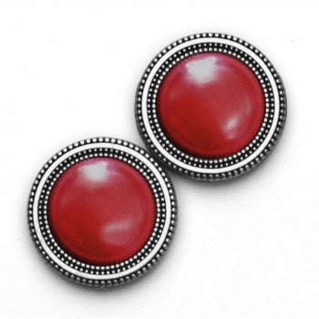 Pearl Low Dome Silver Magnet Button Set